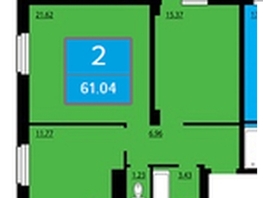 Продается 2-комнатная квартира ЖК Преображенский, дом 12, 61  м², 7400000 рублей