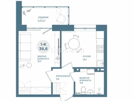 Продается 1-комнатная квартира ЖК Emotion (Эмоушн), 35.8  м², 6086000 рублей