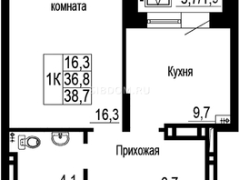 Продается 1-комнатная квартира ЖК Подзолкова, дом 19, 38.7  м², 6500000 рублей