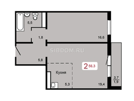 Продается 2-комнатная квартира ЖК Мичурино, дом 2 строение 1, 56.3  м², 5500000 рублей