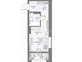 Продается Студия ЖК Прогресс-квартал Перемены, дом 2, 26.5  м², 4240000 рублей