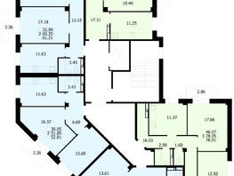 Продается 3-комнатная квартира ЖК Новые Солонцы, дом 9, 84.1  м², 8914600 рублей