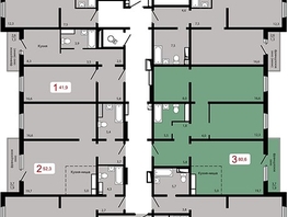 Продается 3-комнатная квартира ЖК Мичурино, дом 2 строение 7, 86.3 м², 8500000 рублей