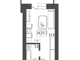 Продается Студия ЖК Снегири, дом 10, 23.7 м², 3850000 рублей