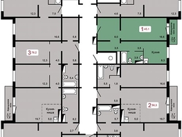 Продается 1-комнатная квартира ЖК Мичурино, дом 2 строение 6, 45.1 м², 4750000 рублей