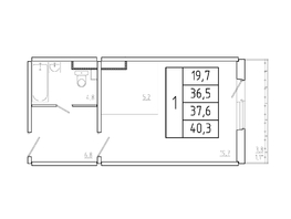 Продается Студия ЖК Три слона, дом 1, 37.6 м², 4587200 рублей