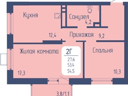 Продается 2-комнатная квартира ЖК Univers (Универс), 3 квартал, 54.5 м², 8692750 рублей