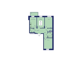 Продается 3-комнатная квартира ЖК Univers (Универс), 1 квартал, 74.01 м², 10176375 рублей