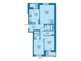 Продается 3-комнатная квартира ЖК Univers (Универс), 5 квартал, 85.18 м², 12351100 рублей
