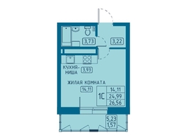 Продается Студия ЖК Univers (Универс), 5 квартал, 26.56 м², 5258880 рублей