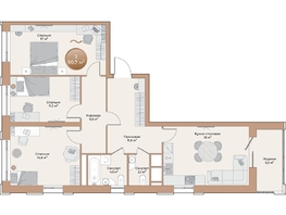 Продается 3-комнатная квартира ЖК Небо над Енисеем, 88 м², 11968000 рублей