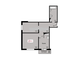 Продается 2-комнатная квартира ЖК Мичурино, дом 2 строение 5, 62.4 м², 6100000 рублей