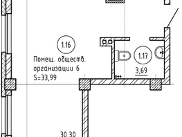 Продается Помещение ЖК Серебряный, дом 1 корпус 1, 33.2 м², 4814000 рублей