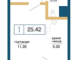 Продается Студия ЖК Нанжуль-Солнечный, дом 11, 25.42 м², 3550000 рублей