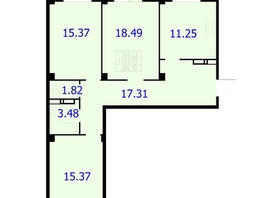 Продается 3-комнатная квартира ЖК Новые Солонцы, дом 9, 84.1 м², 8190000 рублей