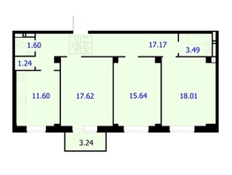 Продается 3-комнатная квартира ЖК Новые Солонцы, дом 9, 87.34 м², 8500000 рублей