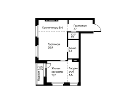Продается 2-комнатная квартира ЖК Runway (Ранвей), 63.7  м², 10602865 рублей