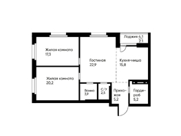 Продается 3-комнатная квартира ЖК Runway (Ранвэй), 94.3  м&sup2;, 15261794 рублей