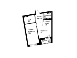 Продается 2-комнатная квартира ЖК Runway (Ранвэй), 52.7  м&sup2;, 9322630 рублей