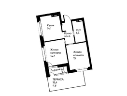 Продается 2-комнатная квартира ЖК Ранвэй, 62  м&sup2;, 10602000 рублей
