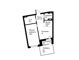 Продается 2-комнатная квартира ЖК Ранвэй, 55.6  м&sup2;, 9596560 рублей