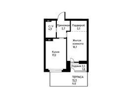 Продается 1-комнатная квартира ЖК Runway (Ранвэй), 54.5  м&sup2;, 9695550 рублей