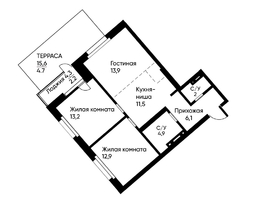Продается 3-комнатная квартира ЖК Runway (Ранвэй), 70.9  м&sup2;, 12187710 рублей