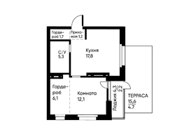 Продается 1-комнатная квартира ЖК Runway (Ранвей), 50.2 м², 8497755 рублей