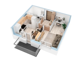 Продается 1-комнатная квартира ЖК Аринский, дом 2 корпус 1, 36.05 м², 4250000 рублей