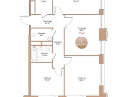 Продается 3-комнатная квартира ЖК Небо над Енисеем, 84.3  м², 15174000 рублей