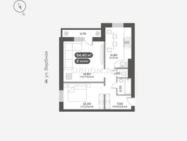 Продается 2-комнатная квартира ЖК Белый квартал на Спандаряна, 2, 58.1  м², 8500000 рублей