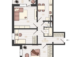 Продается 2-комнатная квартира ЖК КБС. Классика, дом 3, 77  м&sup2;, 10700000 рублей