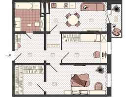 Продается 3-комнатная квартира ЖК КБС. Классика, дом 3, 74  м&sup2;, 9700000 рублей