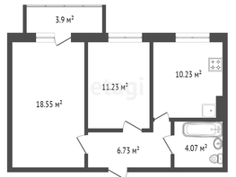 Продается 2-комнатная квартира ЖК Аринский, дом 2 корпус 1, 51.98  м², 5350000 рублей