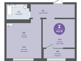 Продается 2-комнатная квартира ЖК Прогресс-квартал Перемены, дом 3, 42  м², 6870000 рублей