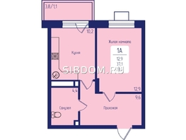 Продается 1-комнатная квартира ЖК Univers (Универс), 2 квартал, 38.2  м², 6250000 рублей