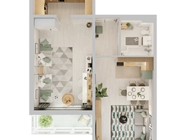 Продается 2-комнатная квартира ЖК Аллея Парк, 3 этап, 69.65  м&sup2;, 7997300 рублей