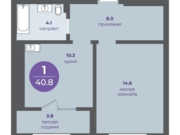 Продается 1-комнатная квартира ЖК Прогресс-квартал Перемены, дом 3, 37  м&sup2;, 6324000 рублей