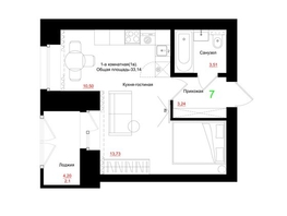 Продается 1-комнатная квартира ЖК Соцветие, дом 5.4, 32.96  м&sup2;, 4746240 рублей