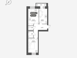 Продается 2-комнатная квартира ЖК Октябрьский, дом 1, 63.25  м&sup2;, 9000000 рублей