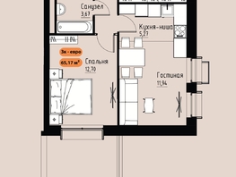 Продается 4-комнатная квартира ЖК Премьер парк, 65.17  м&sup2;, 11860940 рублей