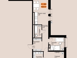 Продается 4-комнатная квартира ЖК Премьер парк, 82.63  м&sup2;, 12146610 рублей