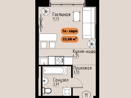Продается 2-комнатная квартира ЖК Премьер парк, 35.42  м&sup2;, 5490100 рублей