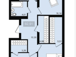 Продается 3-комнатная квартира ЖК Сказочный, 94  м&sup2;, 11660000 рублей