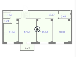 Продается 3-комнатная квартира ЖК Новые Солонцы, дом 9, 87.34  м&sup2;, 8440000 рублей