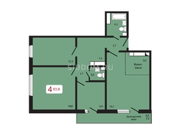 Продается 4-комнатная квартира ЖК КБС. Берег, дом 5 строение 2, 83.9  м&sup2;, 11200000 рублей