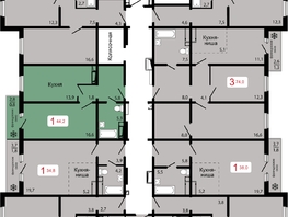 Продается 1-комнатная квартира ЖК КБС. Классика, дом 2, 44.2  м&sup2;, 6450000 рублей