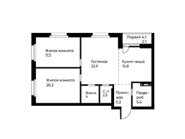 Продается 3-комнатная квартира ЖК Ранвэй, 94.6  м&sup2;, 15419800 рублей