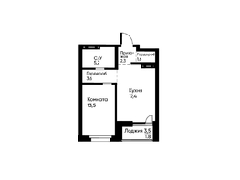 Продается 1-комнатная квартира ЖК Ранвэй, 44.6  м&sup2;, 8451700 рублей