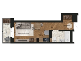 Продается Студия ЖК Дуэт, дом 1, 24.31  м&sup2;, 3403400 рублей